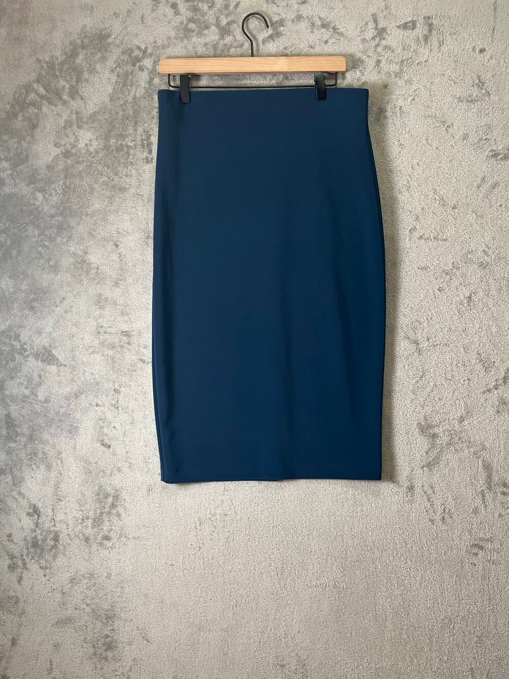 Joseph Ribkoff Classic Pencil Midi Skirt Pull On Stretch Office Career Navy New